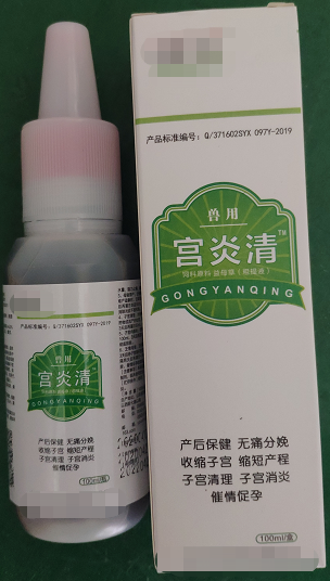 宮炎清--破結排膿、活血化瘀、清解毒、催情促孕，能促進母豬產后康復，快速、高效、自動清除子宮生理“垃圾”，產仔當天徹底清宮，消腫止血、分娩止痛、抗菌消炎，可用于頑固性化膿性子宮內膜炎、陰道炎。